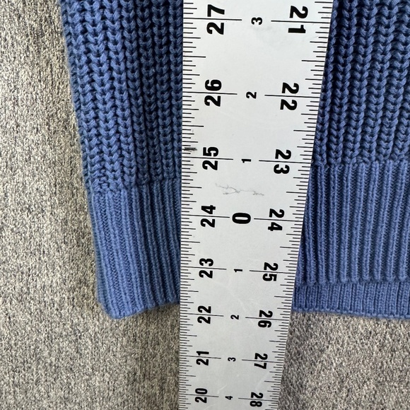 SOLD GAP Button Front Knit Steel Blue Cardigan Sweater 100% Cotton Womens Size S - Picture 5 of 5